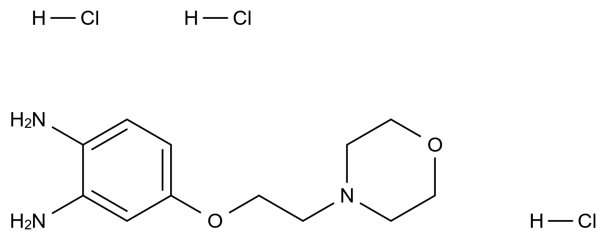 4-(2-Morpholinoethoxy)benzene-1,2-diamine trihydrochloride CAS 75328-29-9 chemical structure