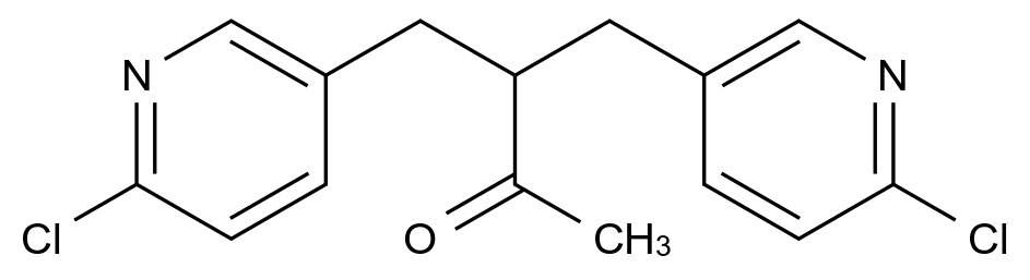  4-(6-Chloropyridin-3-yl)-3-[(6-chloropyridin-3-yl)methyl]butan-2-one CAS 865658-85-1 结构式 Chemical Structure