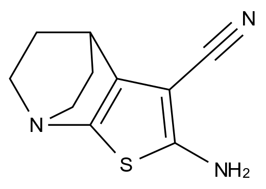  4-Amino-3-thia-1-azatricyclo[5.2.2.0,2,6]undeca-2(6),4-diene-5-carbonitrile CAS 36860-48-7 结构式 Chemical Structure
