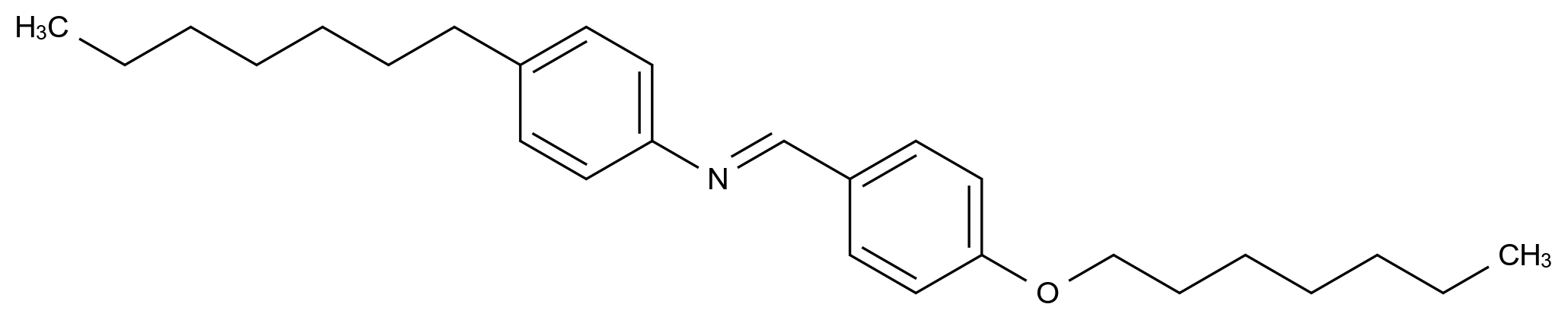  4-Heptyloxybenzylidene 4-heptylaniline CAS 39777-22-5 结构式 Chemical Structure
