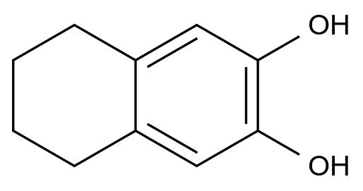 5,6,7,8-四氢萘-2,3-二酚 5,6,7,8-Tetrahydronaphthalene-2,3-diol CAS 3355-05-3 结构式 Chemical Structure