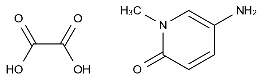  5-Amino-1-methyl-1,2-dihydropyridin-2-one oxalate CAS 318468-73-4 结构式 Chemical Structure