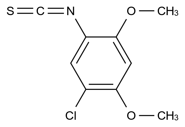  5-Chloro-2,4-dimethoxyphenyl isothiocyanate CAS 40046-27-3 结构式 Chemical Structure