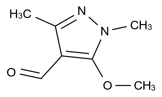  5-Methoxy-1,3-dimethyl-1H-pyrazole-4-carbaldehyde CAS 26990-71-6 结构式 Chemical Structure