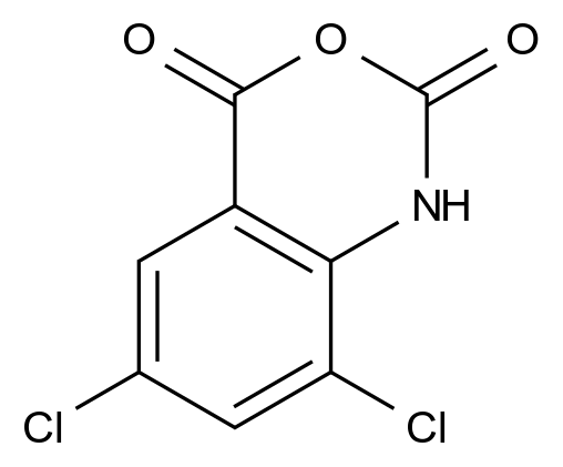  6,8-Dichloro-2h-benzo[d][1,3]oxazine-2,4(1h)-dione CAS 4693-00-9 结构式 Chemical Structure