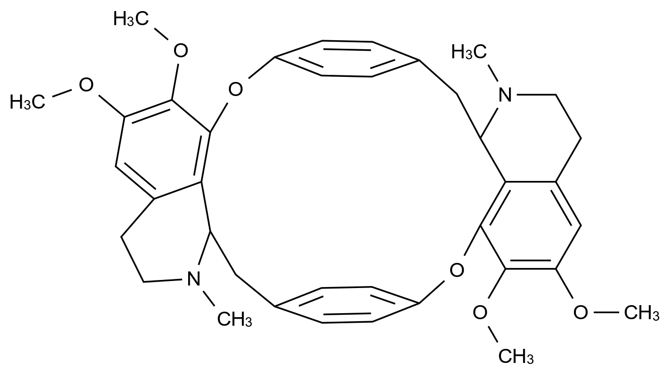 轮环藤碱 Cycleanine CAS 518-94-5 结构式 Chemical Structure