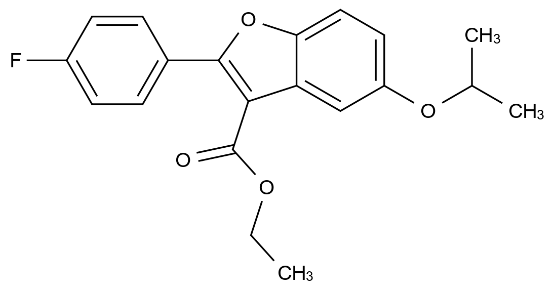  Ethyl 2-(4-fluorophenyl)-5-isopropoxybenzofuran-3-carboxylate CAS 691856-87-8 结构式 Chemical Structure
