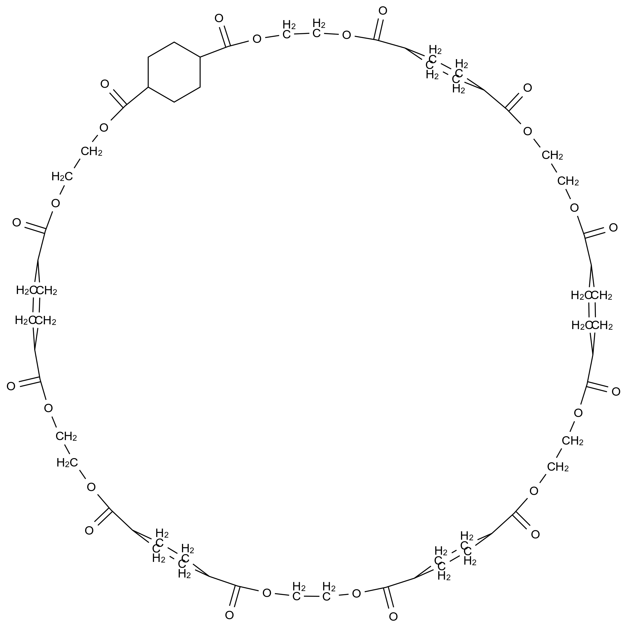  Ethylene Terephthalate Cyclic Hexamer CAS 29644-29-9 结构式 Chemical Structure