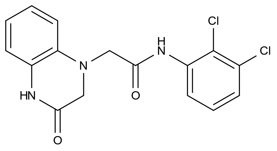  N-(2,3-Dichlorophenyl)-2-(3-oxo-3,4-dihydroquinoxalin-1(2H)-yl)acetamide CAS 796058-45-2 结构式 Chemical Structure