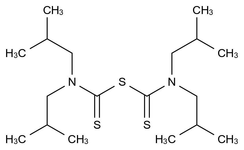 N/A N,N,N',N'-Tetraisobutylthiuram monosulfide CAS 204376-00-1 结构式 Chemical Structure