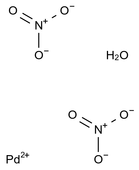  Palladium(II) Nitrate Hydrate, 99. (metals basis) CAS 82279-70-7 结构式 Chemical Structure