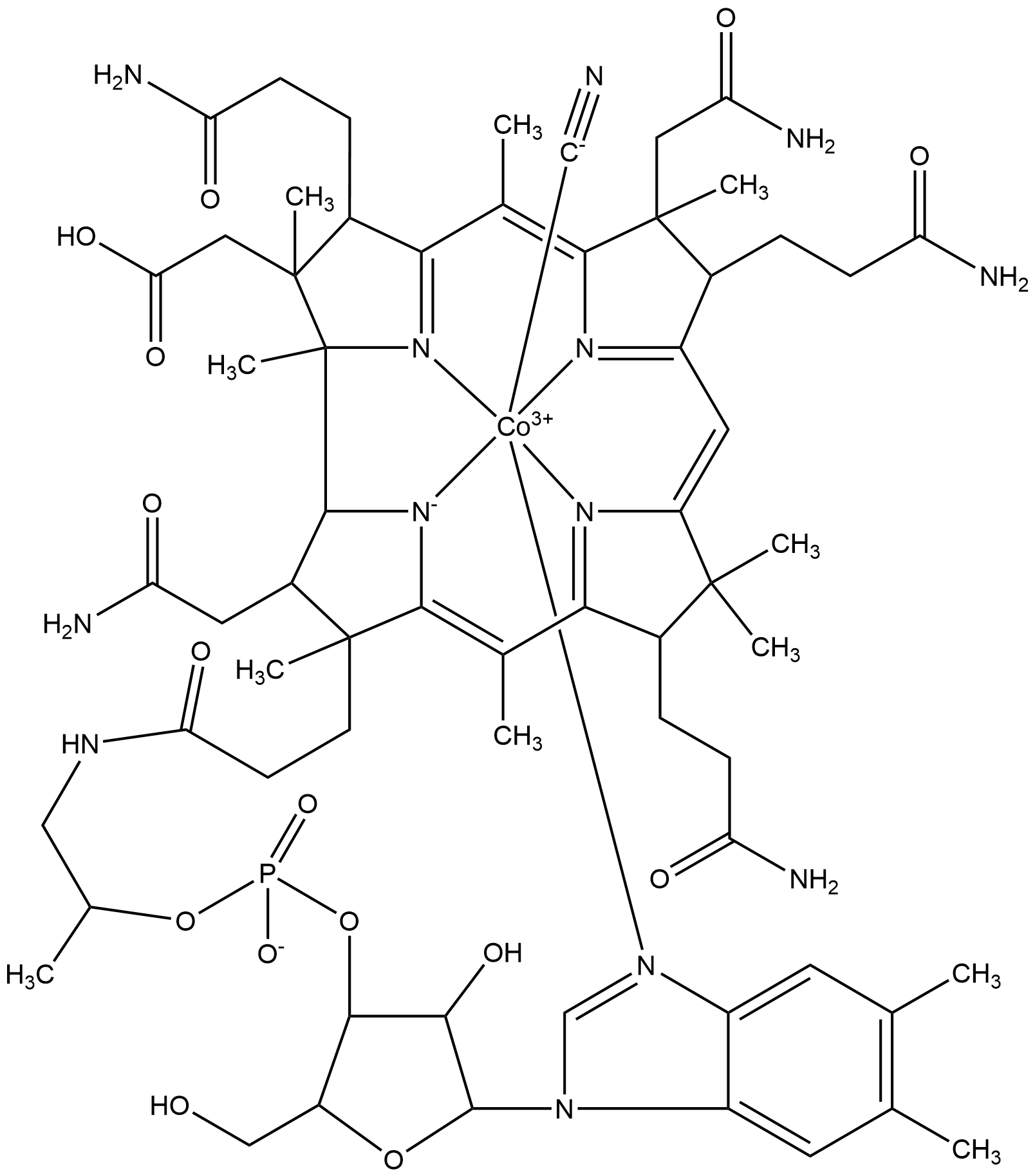 维生素B12杂质31 Cyanocobalamin Impurity 31 CAS 121483-62-3 结构式 Chemical Structure