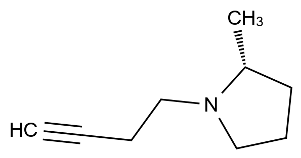  (R)-1-(But-3-yn-1-yl)-2-methylpyrrolidine CAS 460747-73-3 结构式 Chemical Structure