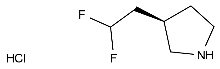  (R)-3-(2,2-difluoroethyl)pyrrolidine hydrochloride CAS 2664977-54-0 结构式 Chemical Structure