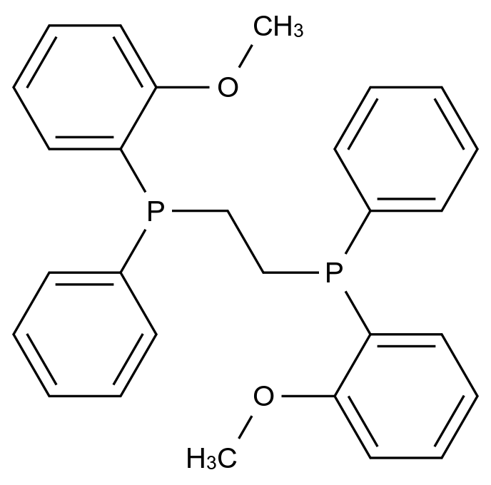 (S,S)-1,2-Bis[(2-methoxyphenyl)phenylphosphino]ethane CAS 63589-61-7 chemical structure
