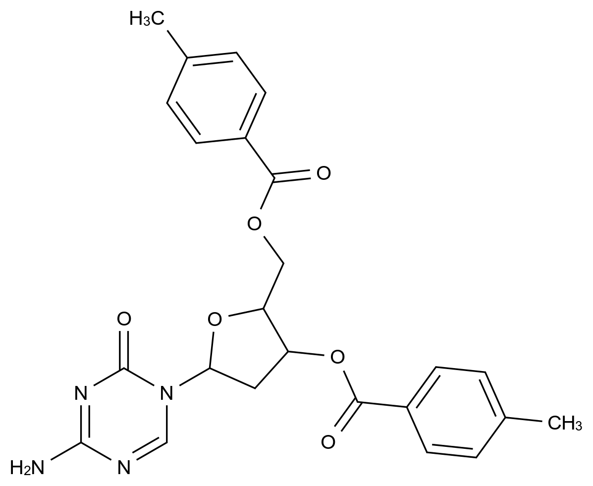 CAS No.:40789-35-3,1-(2'-Deoxy-3',5'-di-O-toluoyl-α-D-ribofuranosyl)-2-oxo-4-amino-1,2-dihydro-1,3,5-triazine