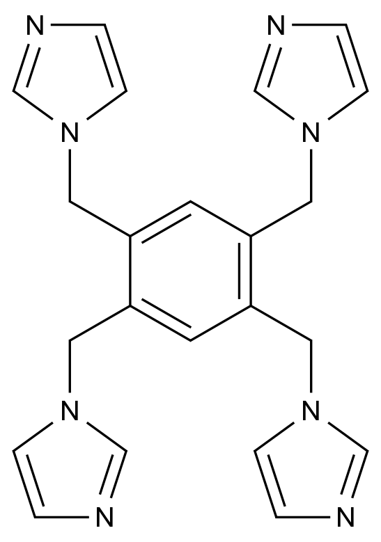  1,2,4,5-Tetrakis((1H-imidazol-1-yl)methyl)benzene CAS 475094-90-7 结构式 Chemical Structure