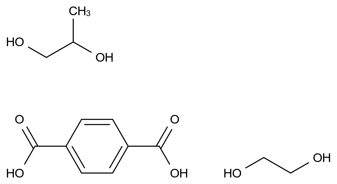  1,4-Benzenedicarboxylic acid, polymer with 1,2-ethanediol and 1,2-propanediol CAS 26062-93-1 结构式 Chemical Structure