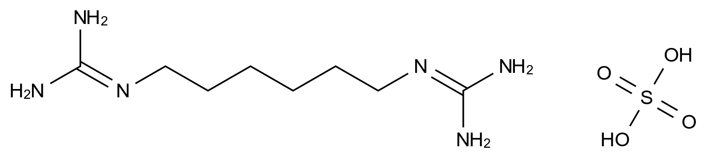 2,2'-(Hexane-1,6-diyl)diguanidine sulfate CAS 6966-26-3 chemical structure