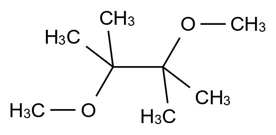  2,3-Dimethoxy-2,3-dimethylbutane CAS 6091-59-4 结构式 Chemical Structure