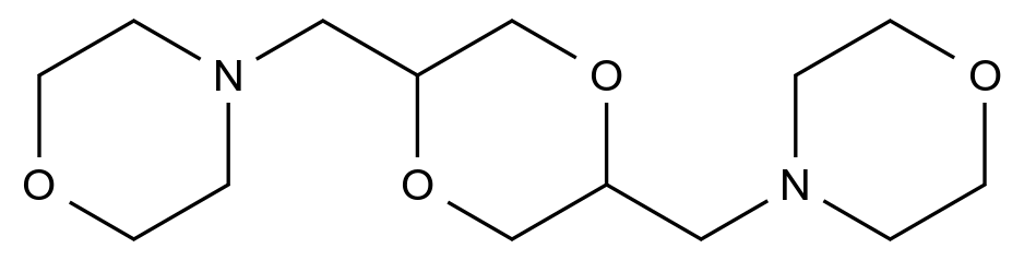 2,5-Bis-(Morpholinmethyl)-1,4-Dioxane CAS 3030-46-4 chemical structure