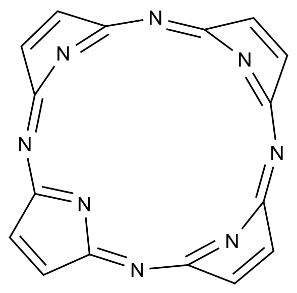 21H,23H-四氮杂卟啉 21H,23H-Porphyrazine CAS 500-77-6 结构式 Chemical Structure