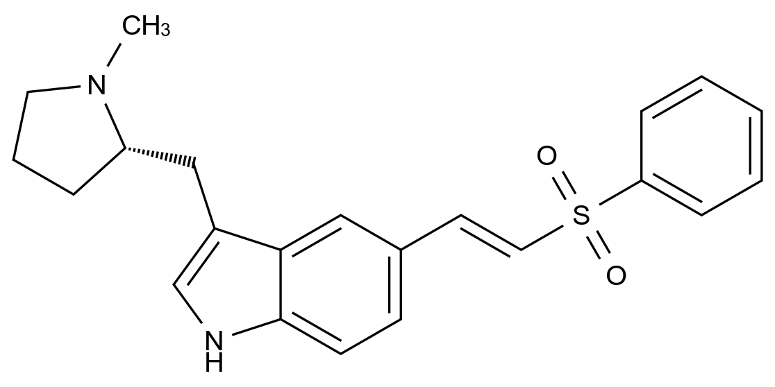 CAS No.:362595-66-2,3-[[(2S)-1-Methyl-2-pyrrolidinyl]methyl]-5-[(1E)-2-(phenylsulfonyl)ethenyl]-1H-indole