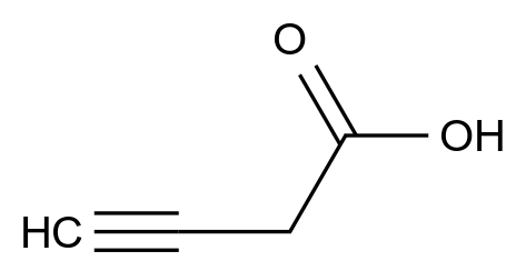  3-Butynoic acid CAS 2345-51-9 结构式 Chemical Structure