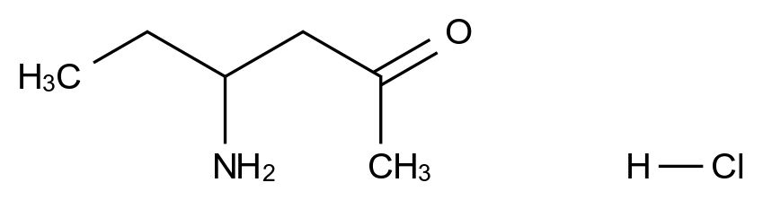  4-Aminohexan-2-one hydrochloride CAS 801290-67-5 结构式 Chemical Structure