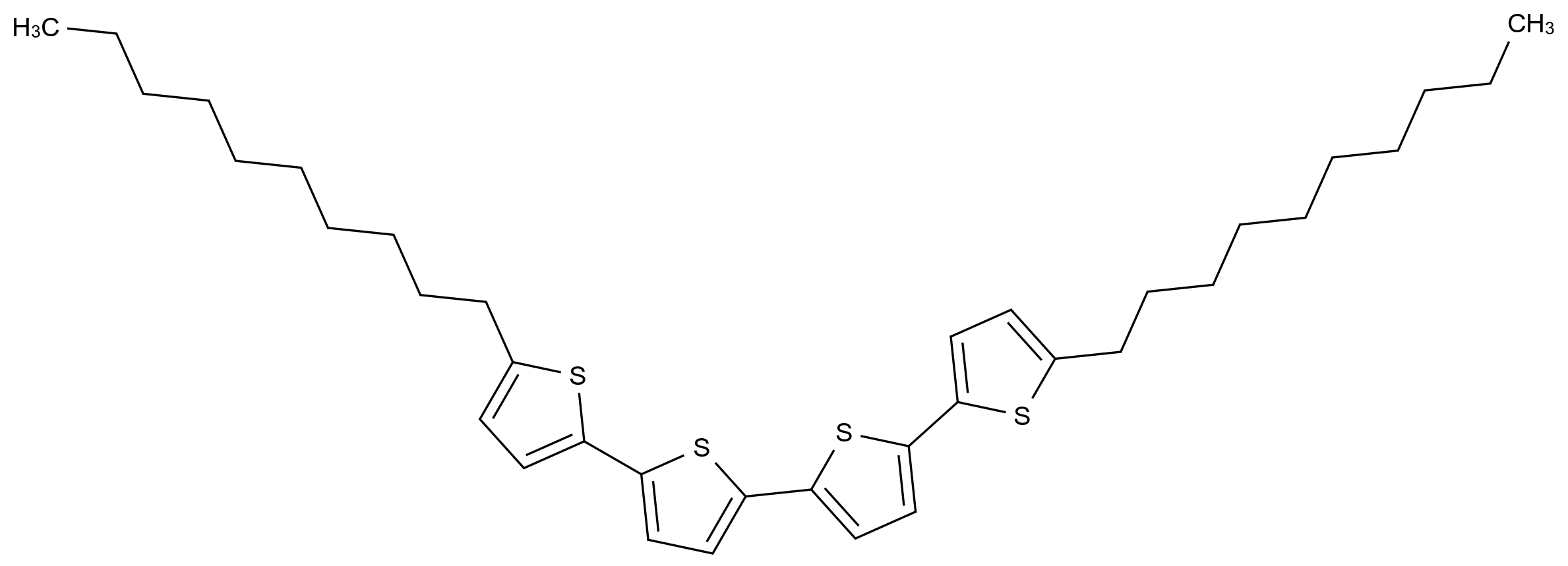  5,5'''-Didecyl-2,2':5',2'':5'',2'''-quaterthiophene CAS 514188-77-3 结构式 Chemical Structure