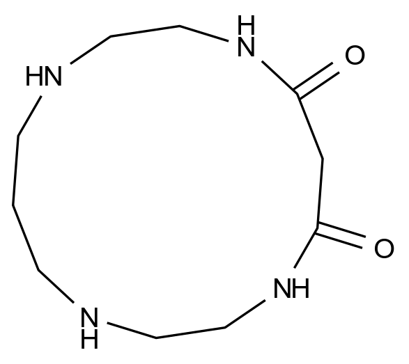  5,7-dioxo-1,4,8,11-tetra-azacyclo-tetradecane CAS 63972-19-0 结构式 Chemical Structure