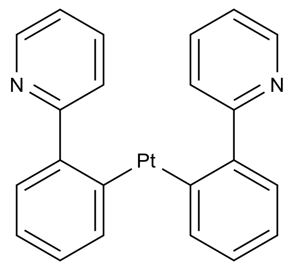 cis-Bis(2-(2-pyridinyl)phenyl)platinum CAS 88821-71-0 chemical structure