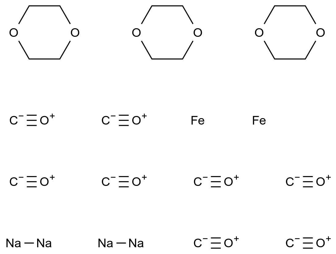  Disodium tetracarbonylferrate dioxane complex CAS 59733-73-2 结构式 Chemical Structure