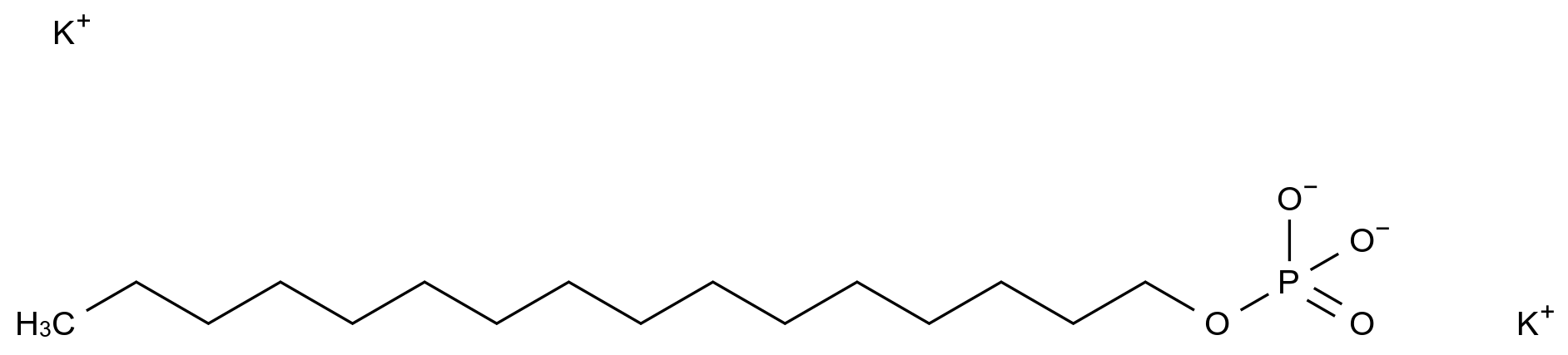 N/A Hexadecyl phosphate potassium salt CAS 84861-79-0 结构式 Chemical Structure