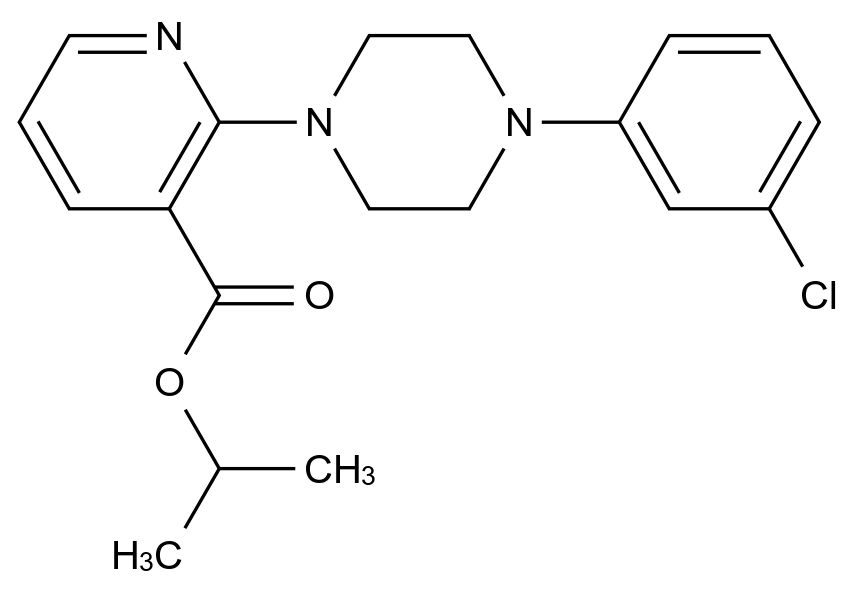  Isopropyl 2-(4-(3-chlorophenyl)piperazin-1-yl)nicotinate CAS 400825-60-7 结构式 Chemical Structure