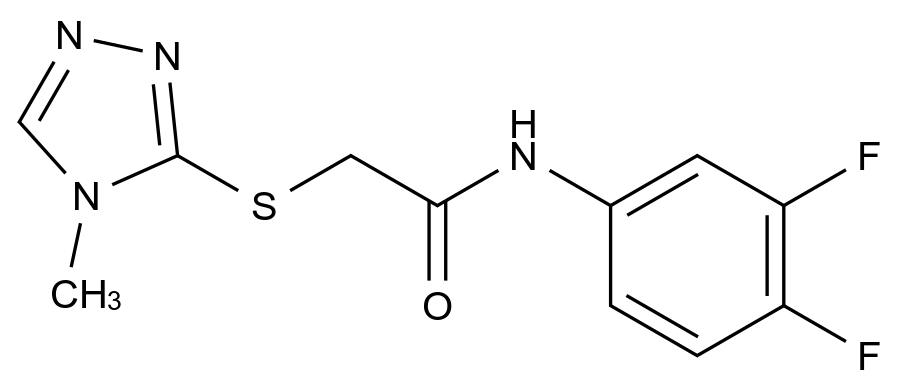 n-(3,4-Difluorophenyl)-2-((4-methyl-4h-1,2,4-triazol-3-yl)thio)acetamide CAS 329779-77-3 chemical structure