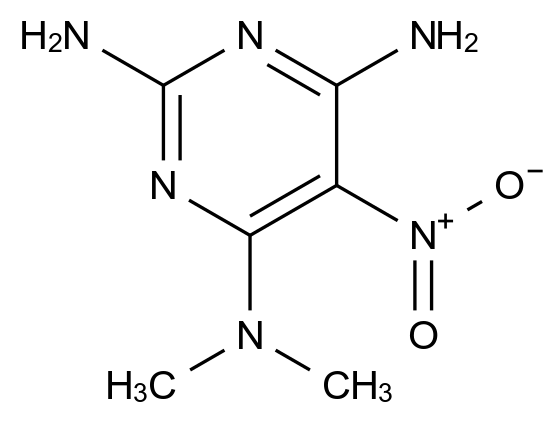  N4,N4-dimethyl-5-nitropyrimidine-2,4,6-triamine CAS 64805-09-0 结构式 Chemical Structure