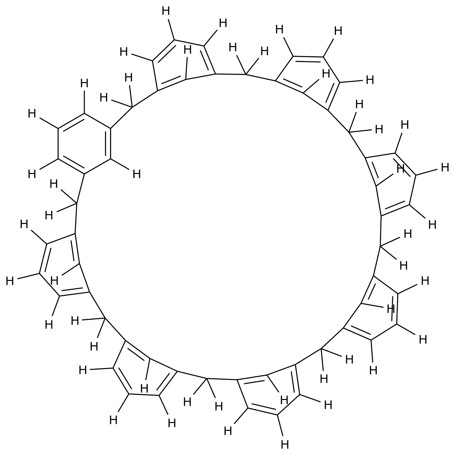  Nonacyclo[43.3.1.13,7.19,13.115,19.121,25.127,31.133,37.139,43]hexapentaconta-1(49),3,5,7(56),9,11,13(55),15,17,19(54),21,23,25(53),27,29,31(52),33,35,37(51),39,41,43(50),45,47-tetracosaene CAS 82040-66-2 结构式 Chemical Structure