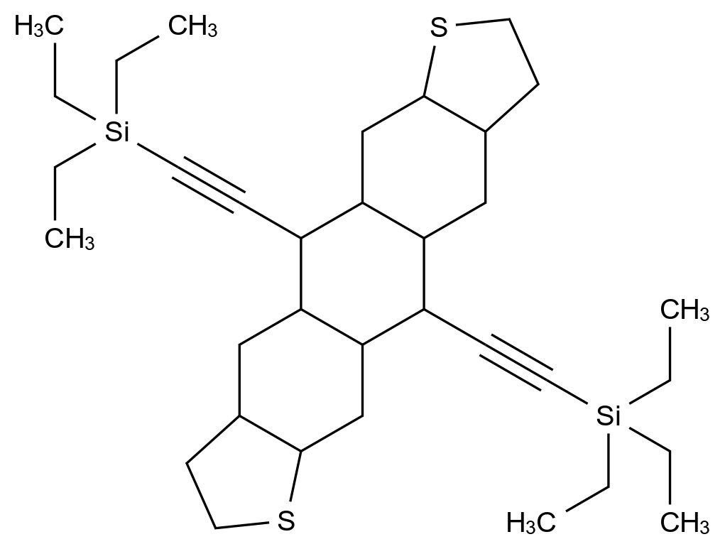 CAS No.:851817-11-3,851817-11-3
[Anthra[2,3-b:6,7-b']bisthiene-5,11-diyldi(ethyne-2,1-diyl)]bis(triethylsilane)
DTXSID10731257
