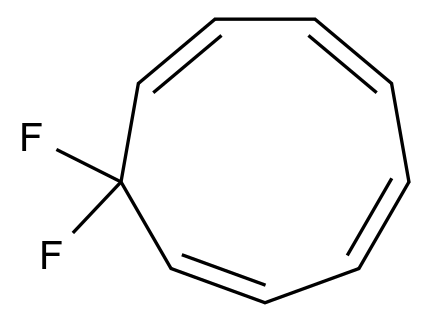  (1E,3Z,5E,7Z)-9,9-Difluoro-1,3,5,7-Cyclononatetraene CAS 565464-16-6 结构式 Chemical Structure