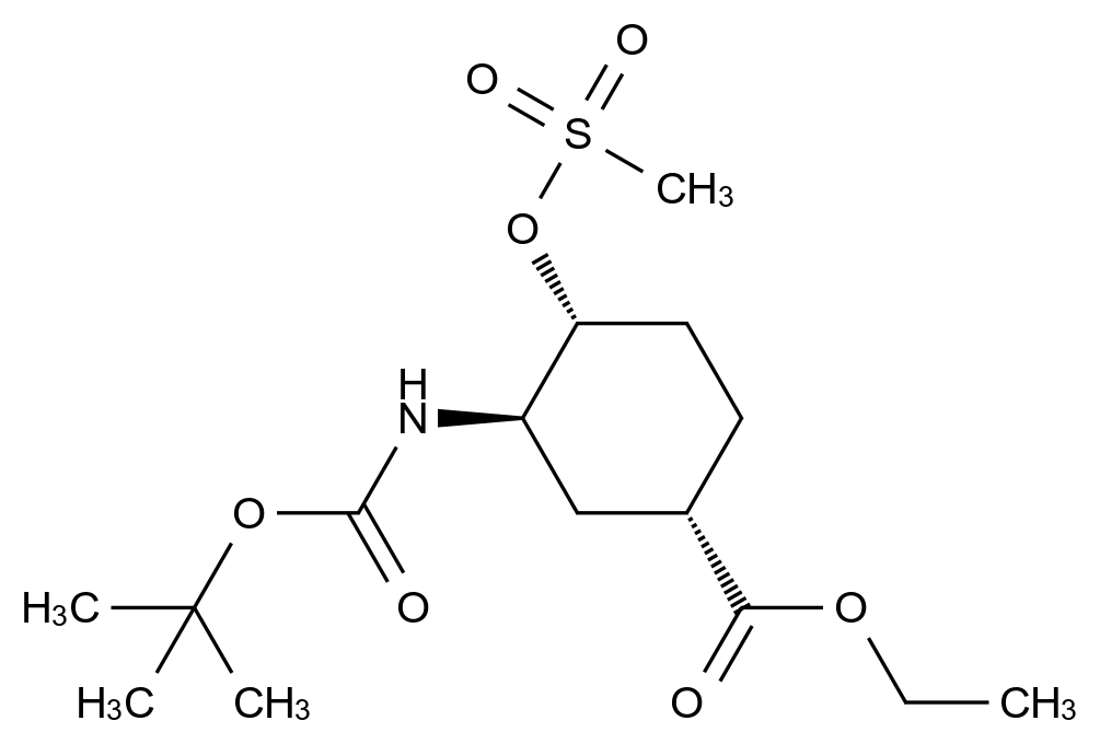 CAS No.:365998-97-6,(1S,3R,4R)-3-[(TERT-BUTOXYCARBONYL)AMINO]-4-[(METHYLSULFONYL)OXY]CYCLOHEXANECARBOXYLIC ACID ETHYL ESTER