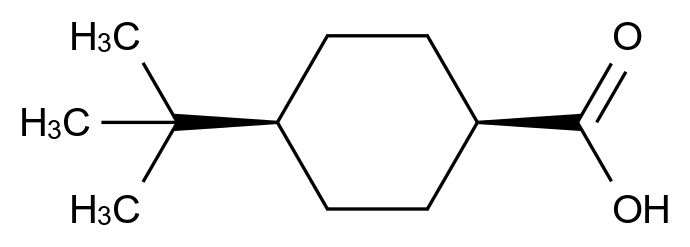  (1S,4s)-4-(tert-butyl)cyclohexane-1-carboxylic acid CAS 943-28-2 结构式 Chemical Structure