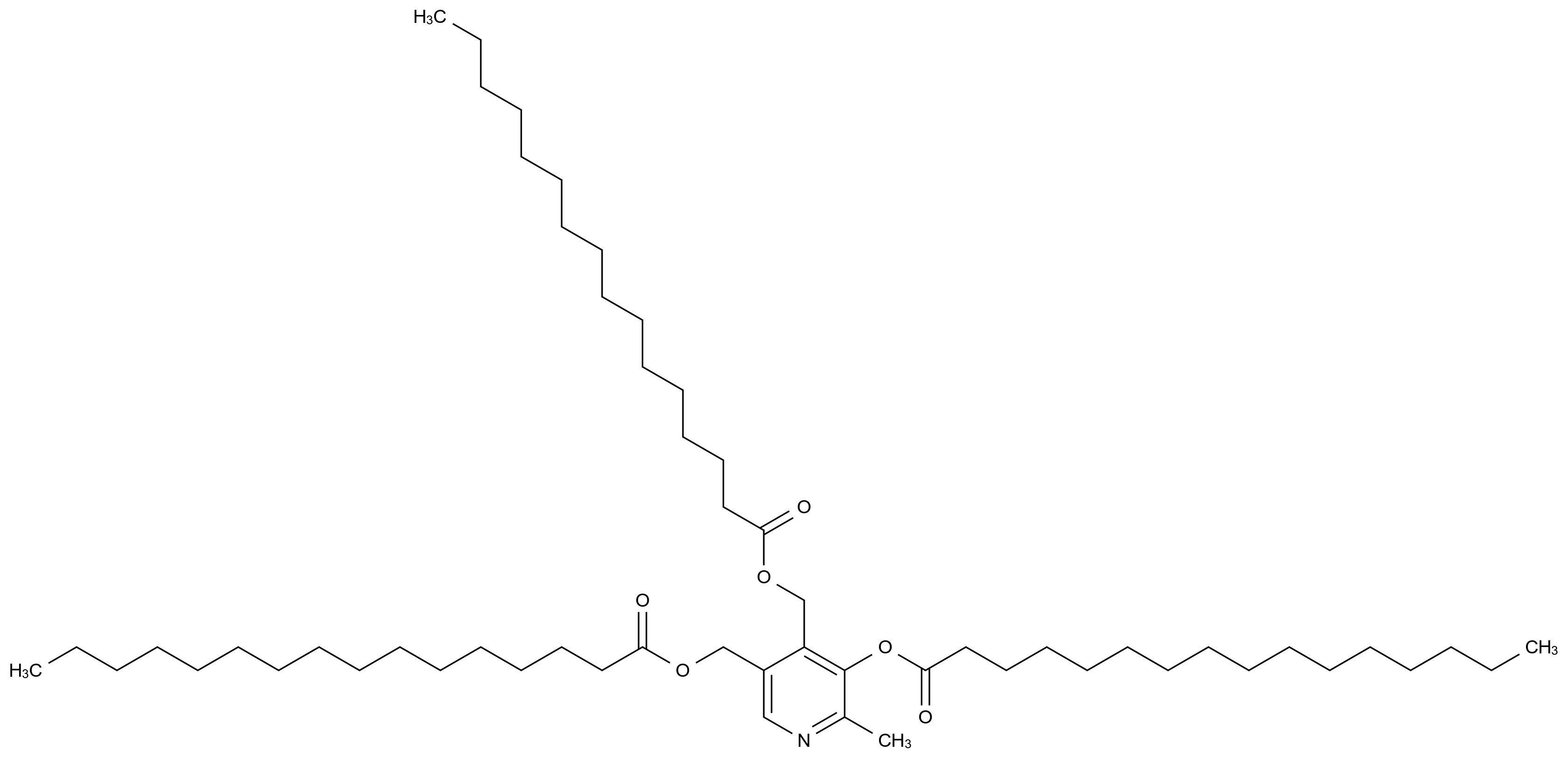 吡哆醇三棕榈酸酯 Pyridoxine Tripalmitate CAS 4372-46-7 结构式 Chemical Structure