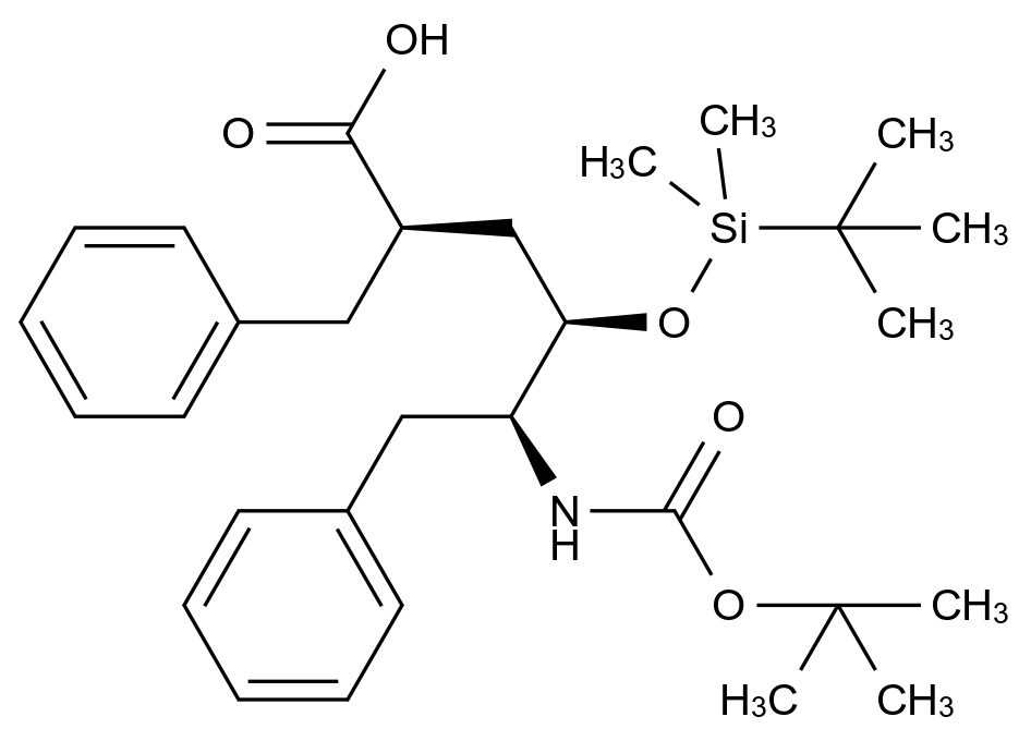 CAS No.:98818-49-6,(αR,ΔS,γR)-Δ-[[(1,1-Dimethylethoxy)carbonyl]amino]-γ-[[(1,1-dimethylethyl)dimethylsilyl]oxy]-α-(phenylmethyl)benzenehexanoic Acid
