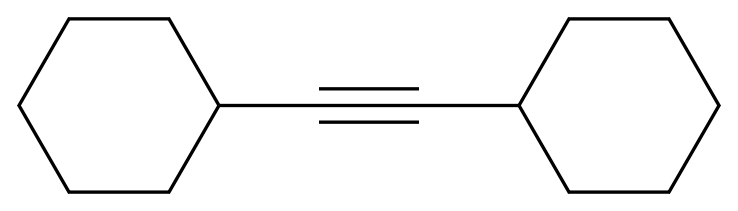  1,2-Dicyclohexylethyne CAS 62371-39-5 结构式 Chemical Structure