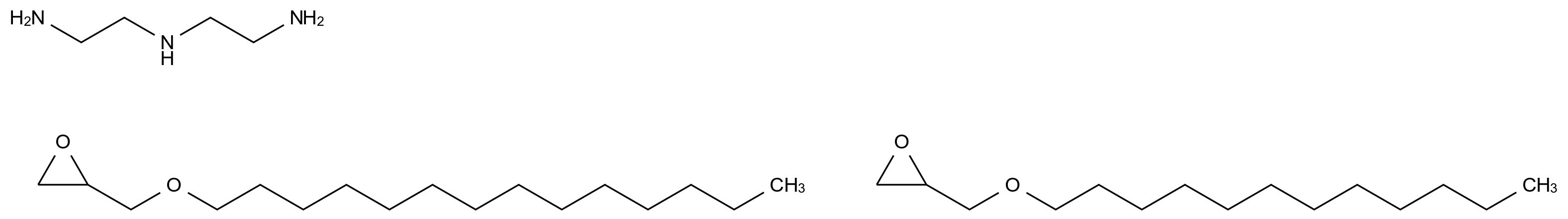  1,2-Ethanediamine, N1-(2-aminoethyl)-, polymer with 2-[(dodecyloxy)methyl]oxirane and 2-[(tetradecyloxy)methyl]oxirane CAS 71608-72-5 结构式 Chemical Structure
