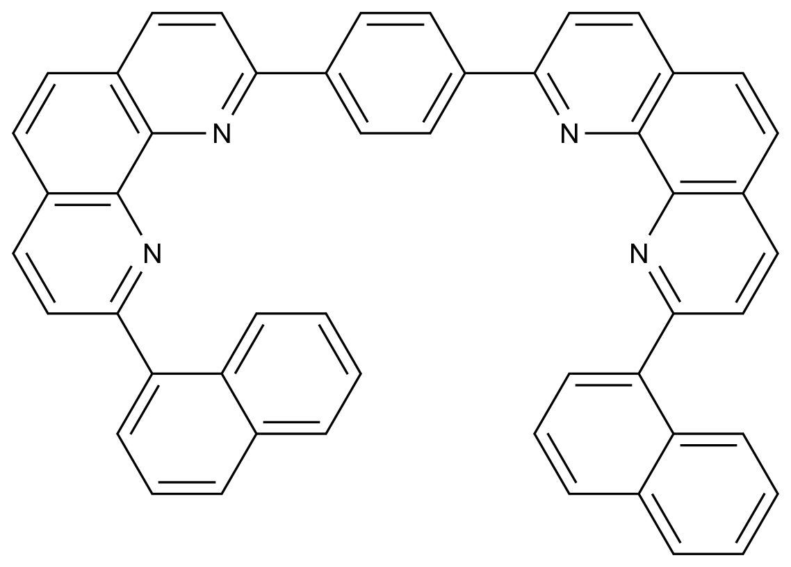  1,4-Bis(9-(naphthalen-1-yl)-1,10-phenanthrolin-2-yl)benzene CAS 767318-80-9 结构式 Chemical Structure