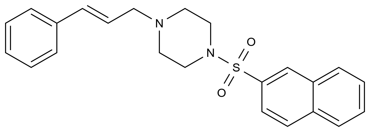 1-Cinnamyl-4-(naphthalen-2-ylsulfonyl)piperazine CAS 324779-74-0 chemical structure