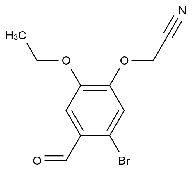  2-(5-Bromo-2-ethoxy-4-formylphenoxy)acetonitrile CAS 832673-70-8 结构式 Chemical Structure
