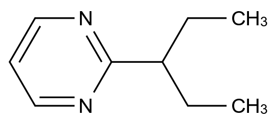 2-(Pentan-3-yl)pyrimidine CAS 61327-67-1 chemical structure